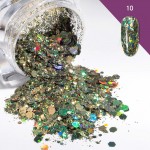 Paiete pentru unghii Lucky Gradient GLR10 - Dark Green cu Reflexii Paiete pentru unghii Lucky Gradient GLR10 - Dark Green cu Reflexii